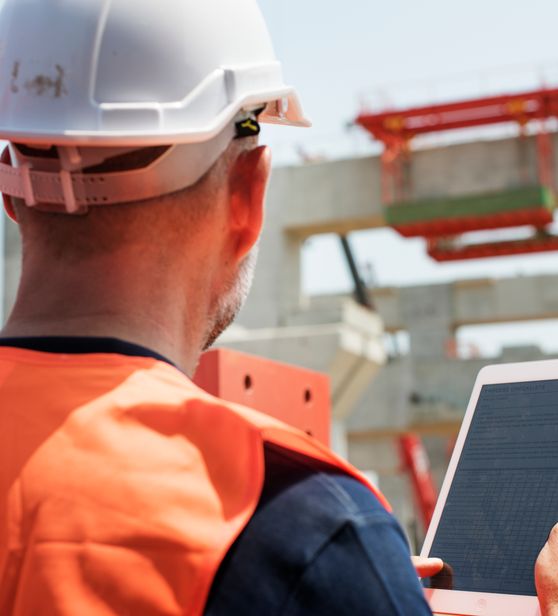 A project manager on a construction site